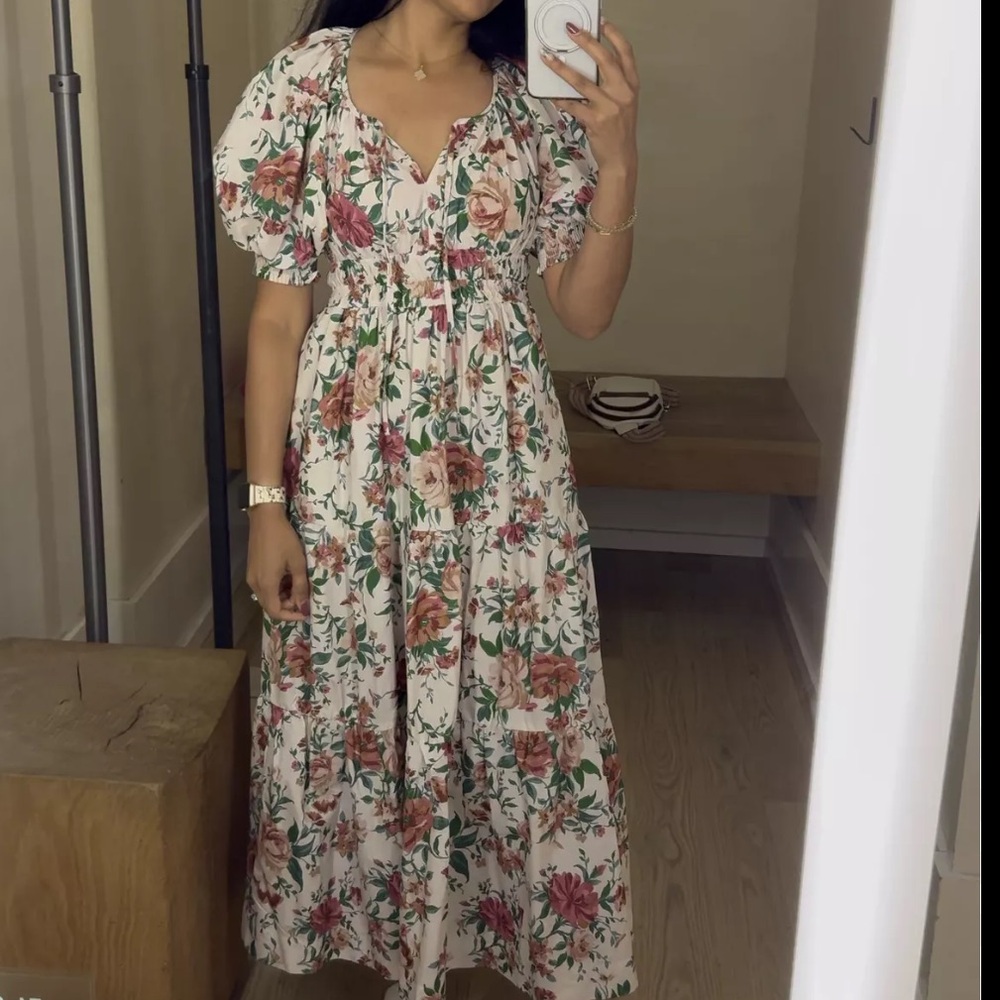 Anthropologie The Somerset Maxi Dress Puff-Sleeve - Picture 5 of 13